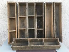 Lot d'anciennes boîtes en bois / Tiroirs de meuble / Boîtes / Rangement