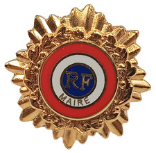 A5C/07/2025 (REF25898) Insigne de veste pour maire mairie French MEDAL 1/12