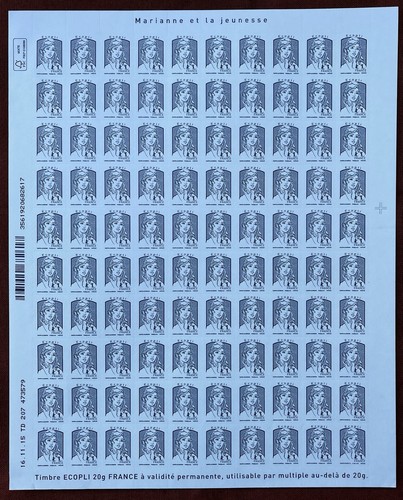 Timbre feuille entière - feuille,