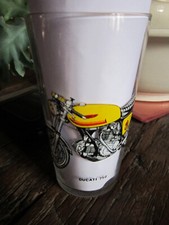 Ancien Verre Vintage moutarde Amora moto DUCATI 750