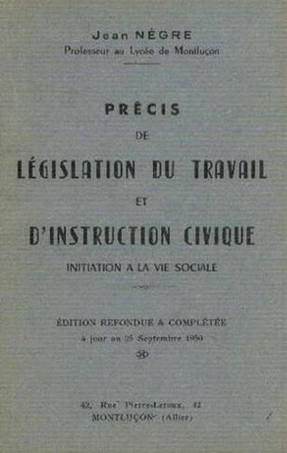 Prècis législation du - de,