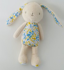 6257?Doudou Peluche Lapin Rabbit Laboratoire Klorane Beige Bleu Jaune
