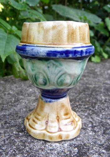 Coquetier ancien barbotine - coquetier,