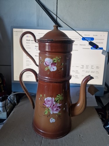 Cafetière tole émaillée - cafetière, en