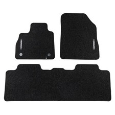 Tapis de Sol de Voiture pour Renault Espace V 2014-2022 Velours Noir 3Pcs