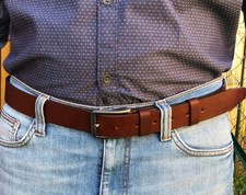 Ceinture homme large cuir de qualité, ceinture homme en cuir artisanal fait main