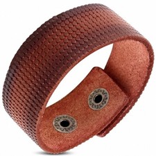 Bracelet pression en cuir