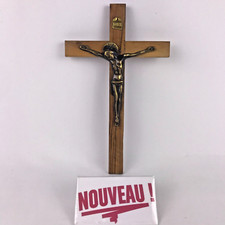 ➜AUTHENTIQUE Crucifix/croix Jesus Christ en bois fabriqué à NAZARETH en Israël !