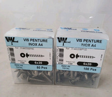 180 Vis a penture en INOX A4 6X20 6x30 torx VisWood