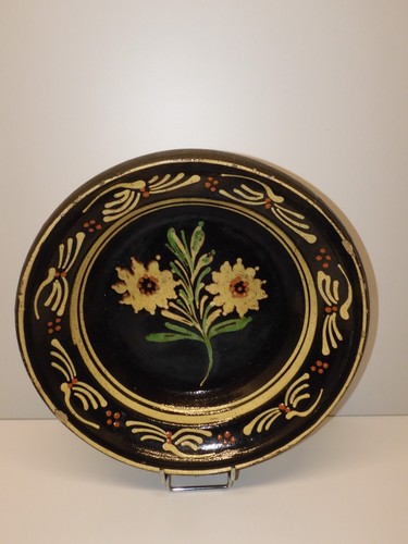 Ancien grand plat terre - -ancien, cuite