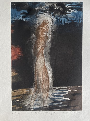 Colette pettier lithographie - colette,