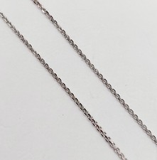 Chaine fine vintage or blanc 14k mailles forçat 46 cm