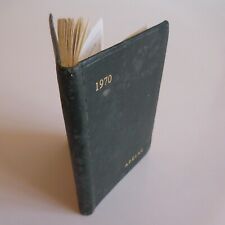 Agenda poche miniature 1970 ADELAC vert basane or fin art déco France N5041