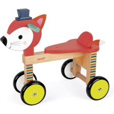 Janod - Porteur Enfant Renard en Bois Baby Forest - Jouet d'Eveil et Premier Age