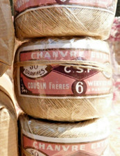 Mercerie ancienne, LOT 2 ANCIENNES BOBINES FIL DE CHANVRE EXTRA FORT N°6 C.S.F
