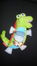 doudou peluche dragon crocodile dinosaure vert FISHER PRICE - état NEUF -