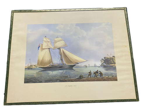 Ancien cadre verre tableau - cadre,
