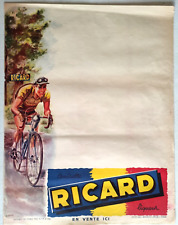affiche  publicitaire - RICARD - vélo - tour de France - maillot jaune