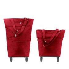 Chariot de courses pliable à roulettes - Chariot de courses pliable pour supe...