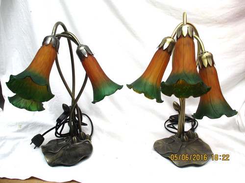Lot lampes bronze à - lot,