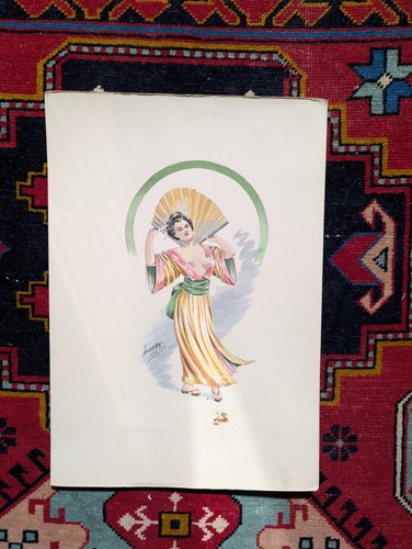 Rare aquarelle originale - aquarelle,