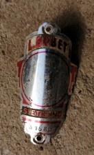 ancienne plaque de vélo en aluminium LOUISON BOBET SAINT ÉTIENNE numérotée cycle