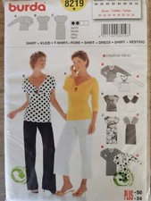 8219 PATRON BURDA VINTAGE  3 CREATIONS  ROBE TEE-SHIRT    38 AU 52