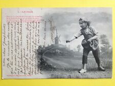 cpa 1900 Phot. BERGERET & Cie NANCY Le PAIN Semailles des Grain de Blé Moulin