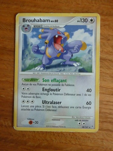 Carte pokémon rare brouhabam - carte,