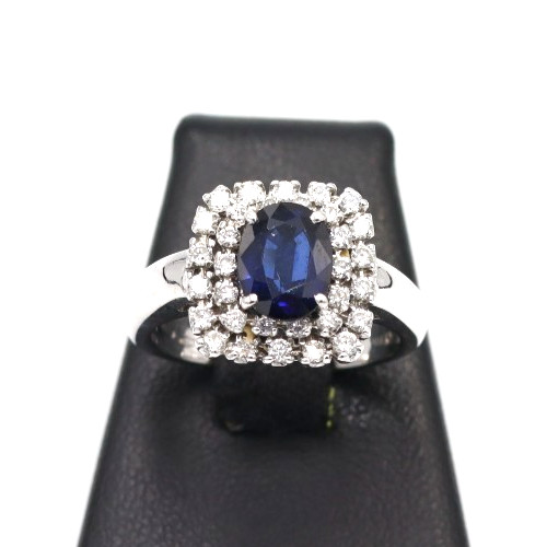 Bague marguerite carrée avec - carrée,
