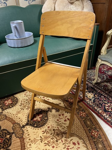 Chaise pliante bois vintage