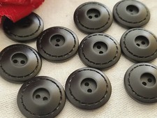 Lot 10 boutons vintage noir