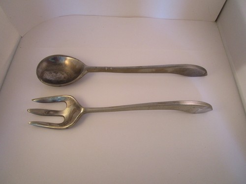 Vintage salad serving fork - salad, &