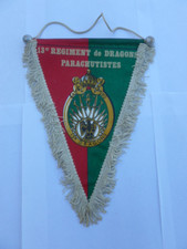 authentique FANION du 13e RDP Régiment dragons parachutistes 28 cm x 20,5 cm