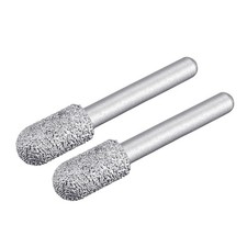 Diamant Monté Pointes 60 Grain 10,5mm Brasé Meuleuse Ronde 6mm Tige Pointe 2pcs