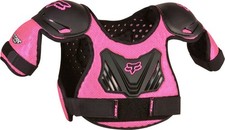 Fox PeeWee Titan Roost VTT Motocross BMX Plastron Noir/Rose Enfant S/M