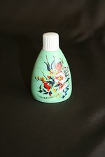  Flacon de parfum ancien en opaline à décor floral