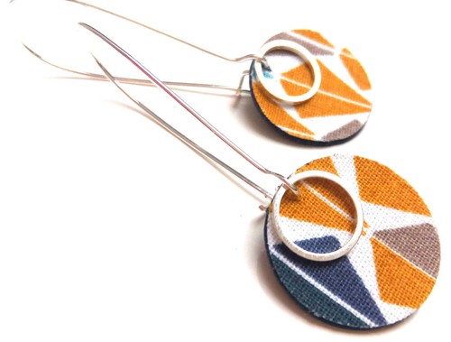 Boucles oreilles tissu - boucles,