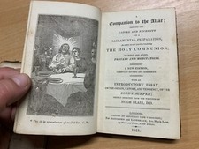 Rare 1821 " Un Compagnon À The Alter - Holy Communion " S Antique Livre ( Ll )