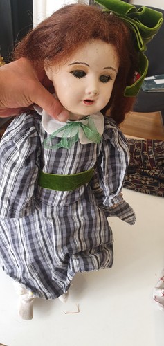 Poupée ancienne tête - tête, en