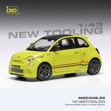 Fiat 500e Abarth de 2024 jaune au 1/43 IXO MOC346