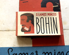 1 paquet de 5 lames pour rasoir ancien ultra rare BOHIN FRANCE antique razor