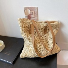 Femme Paille Sac à Main Plage