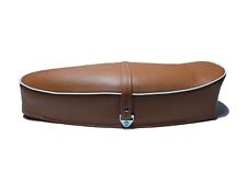 Selle Marron + Écrit piaggio pour Vespa Sprint 125 150 GS Vbb Vba Vnb Super Ts