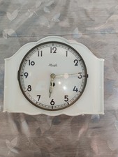 Ancienne Horloge Murale En Céramique Faïence Kienzle Année 50 60 Fonctionnelle 