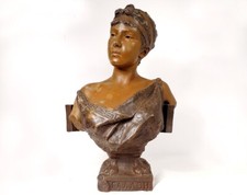 Sculpture buste femme Galatée Emmanuel Villanis Blot Art Nouveau XIXème