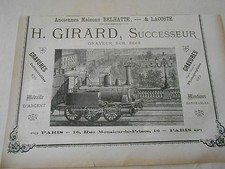 Pub 1887 - Graveur sur bois H. Girard Anciennes Maisons Belhatte