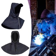Cagoule de soudage en jean anti-poussière pour homme et femme, coupe-vent,