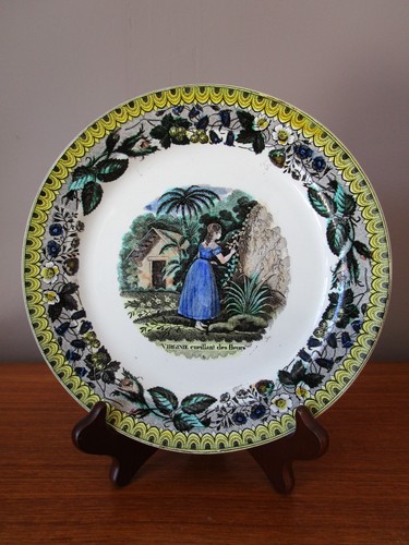 Assiette parlante ancienne - assiette,