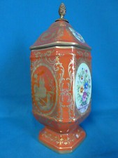 LE TALLEC A PARIS IMPORTANT POT COUVERT EN PORCELAINE POLYCHROME CHÂTEAU 